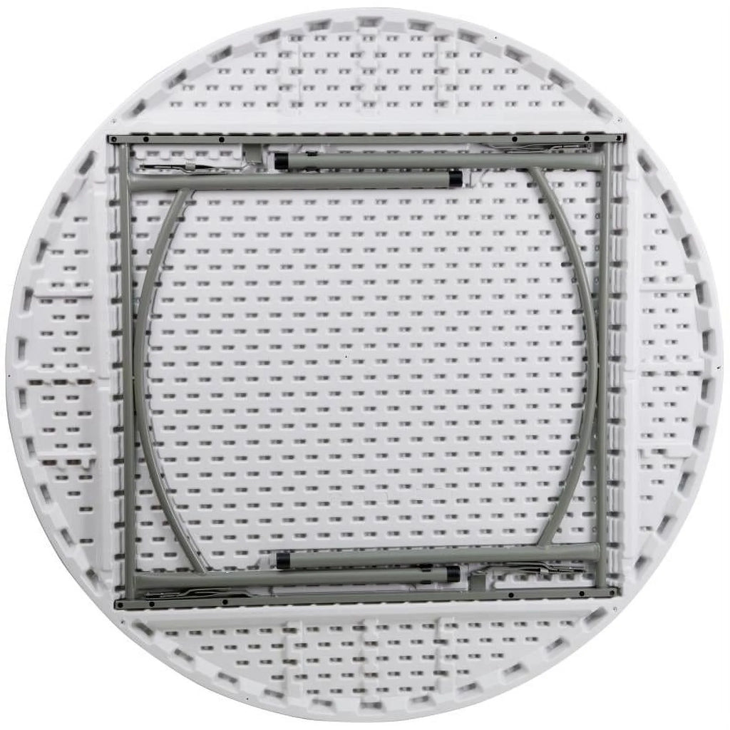 (10 PACK) 60'' Round Plastic Folding Table - Heavy Duty Banquet Table