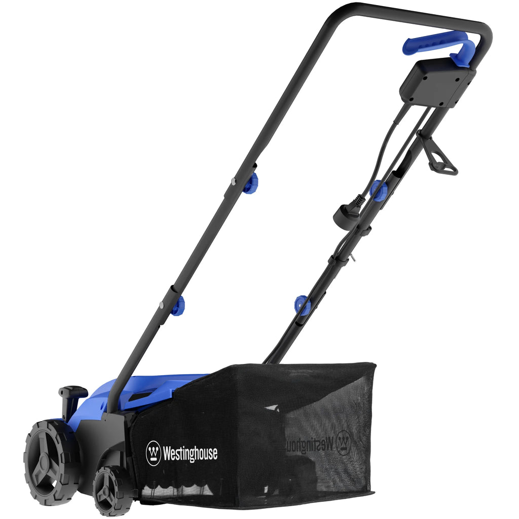 Westinghouse W13ADAC 13-Inch 12 Amp 2-in-1 Corded Electric Dethatcher and Aerator with 8 Gallon Thatch Collection Bag, 4-Position Depth Adjustment, Foldable Handle