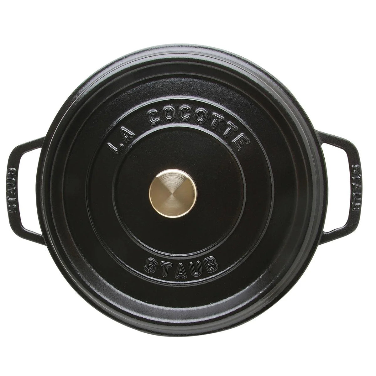 Staub Cast Iron 4-qt Round Cocotte - Matte Black