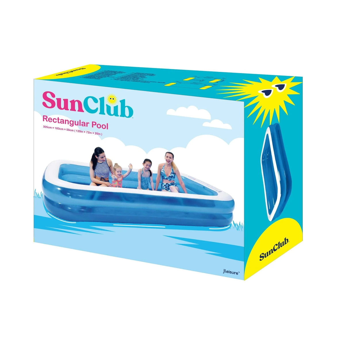 Pool Central 8.5' Blue and White Inflatable Rectangular Swimming Pool