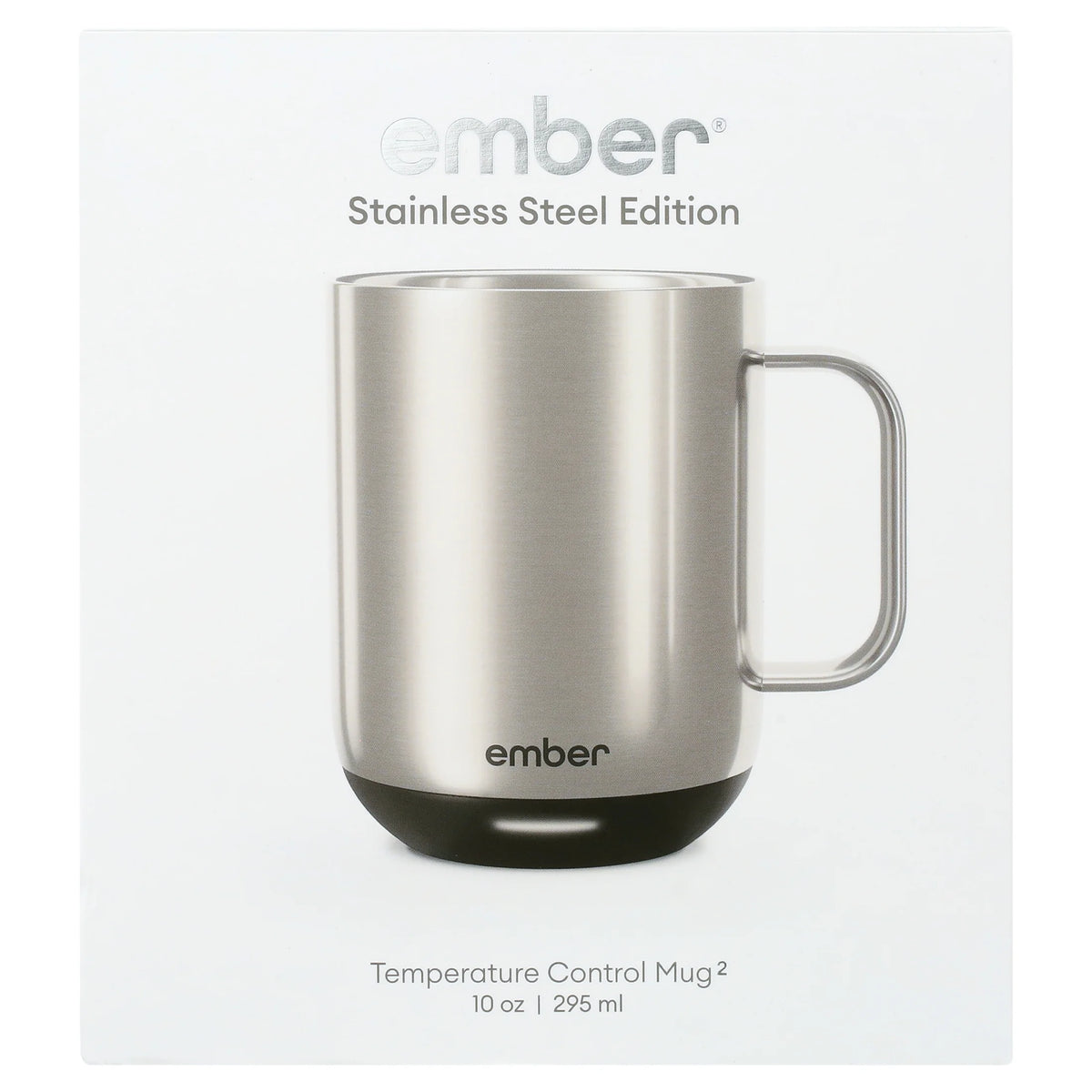Ember Temperature Control Smart Mug 2, 10 oz, Gold, up to 1.5-hr Battery Life - App Controlled Heated Coffee/Tea Mug - Improved Design
