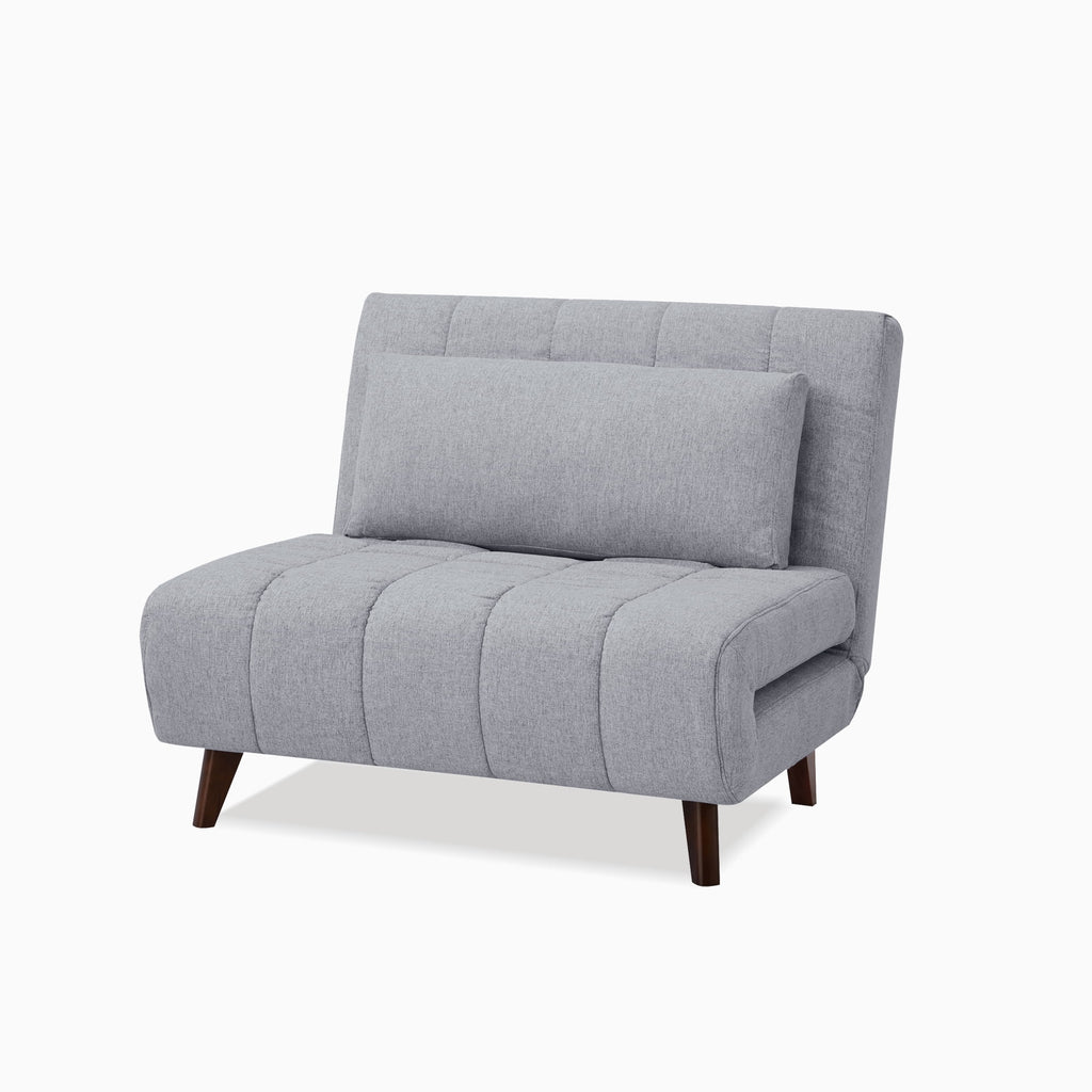 A&D Home Springfield Polyester Convertible Futon Chair, Yellow