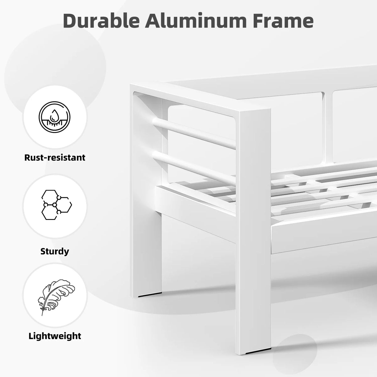 AECOJOY Aluminum Outdoor Furniture Set, 7 Pieces Metal Patio Furniture on sale Outdoor Couch Patio Conversation Set - Light Grey