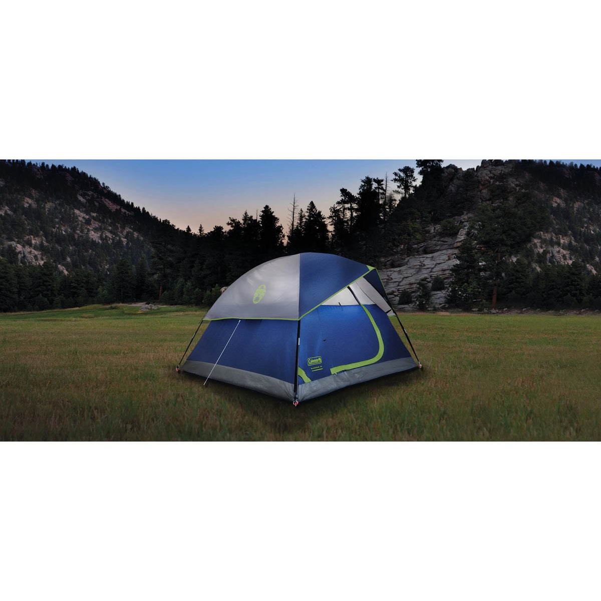 Coleman Sundome 4-Person Camping Tent, 1 Room, Blue