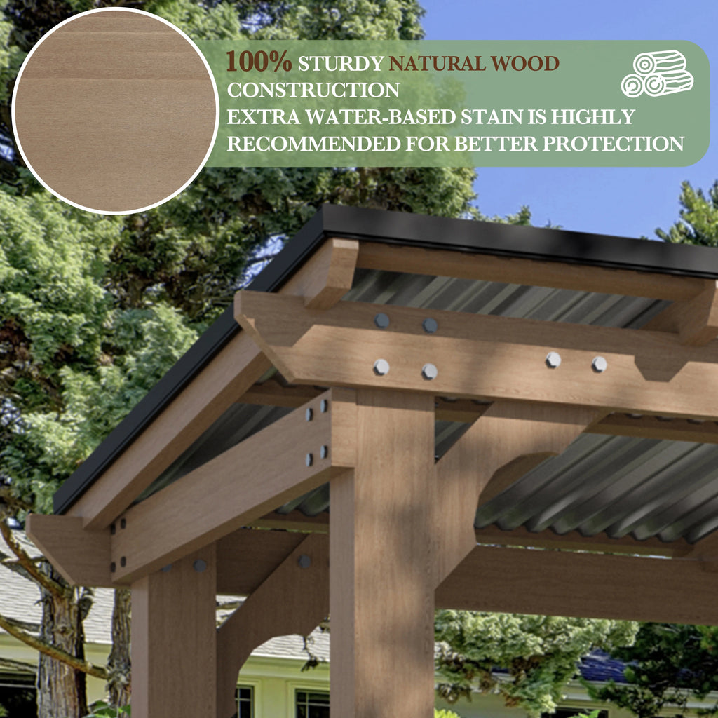 VEIKOUS 8' x 5' Outdoor Grill Gazebo w/Workstation Shelves, Multi-Use Gazebo for Lawn, Garden