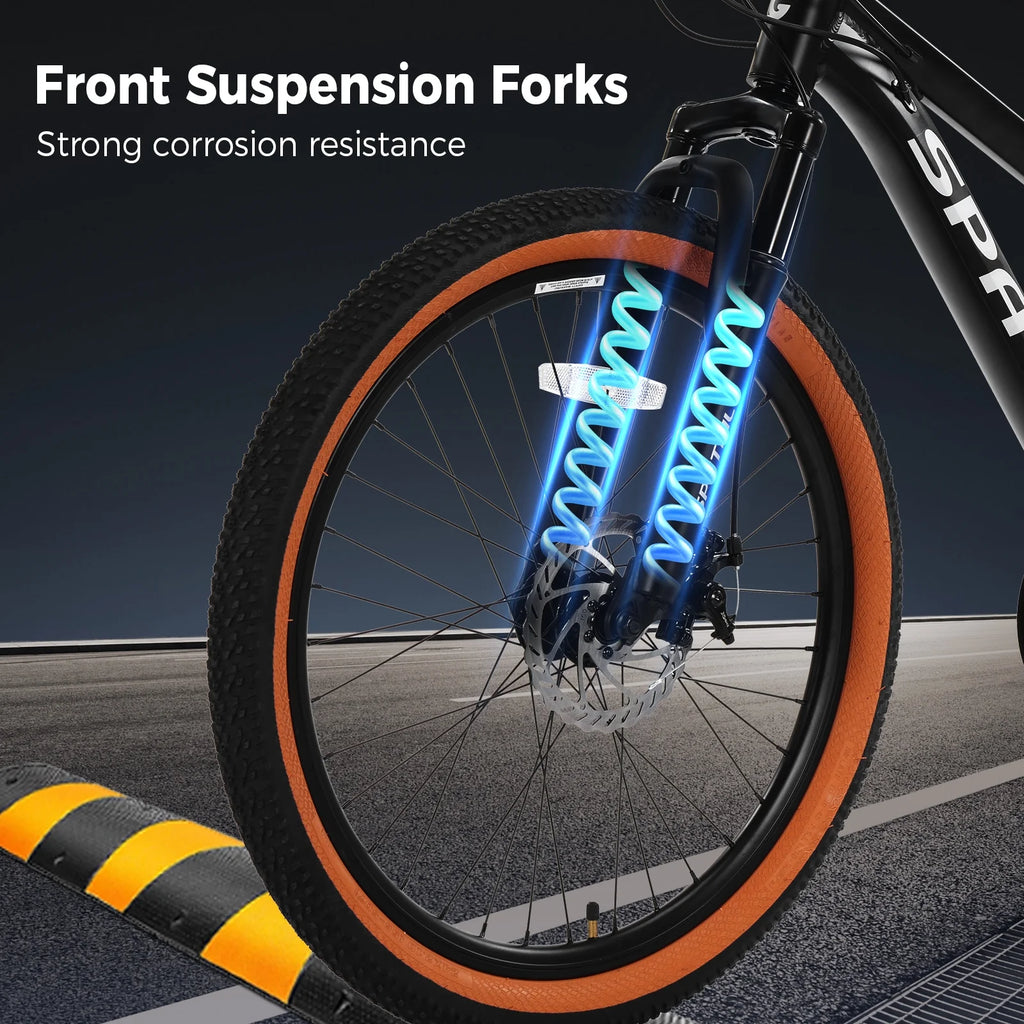 SPATIAL 24/26/27.5/29 inch Mountain Bike,8/21 Speed Lightweight Aluminum Magensium Frame Mountain Bicycle,Fits Men Women Teenagers Adult Disc Brake MTB Bicycle