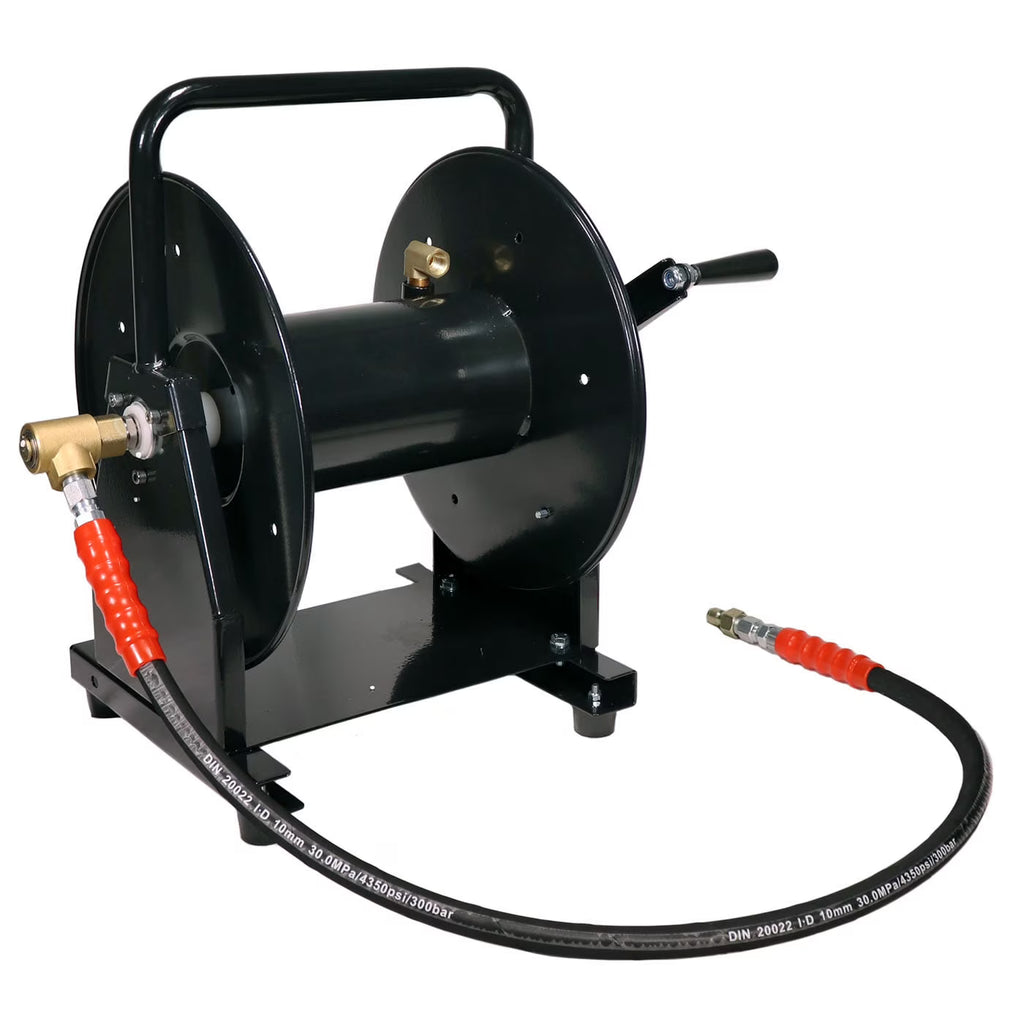 5000 PSI 3/8" x 200' Hose Reel for High Pressure Power Washer and Sewer Jetter