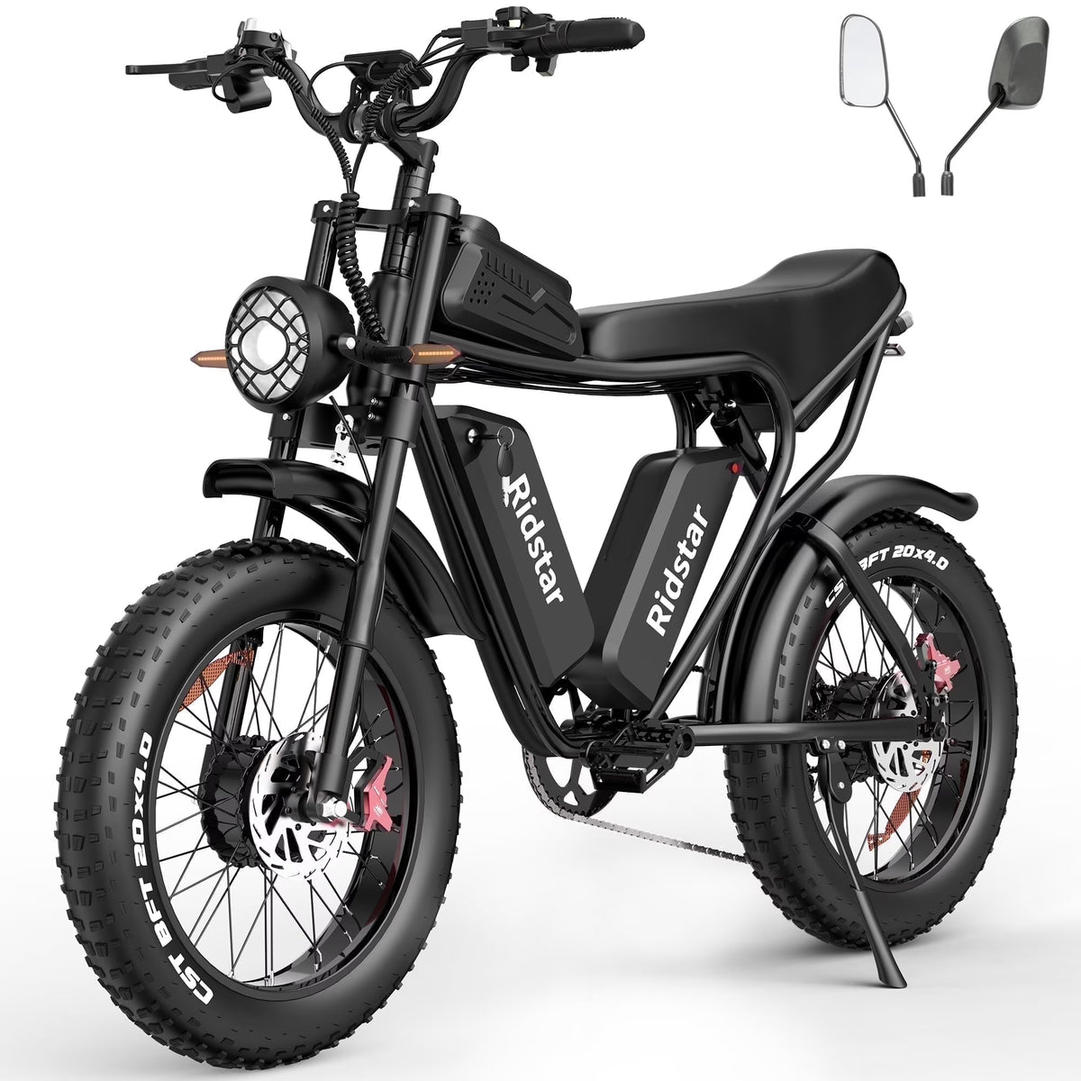 Ridstar Electric Bike for Adults,Peak 1500W 30MPH,48V 15.6Ah Electric Bicycle,Full Suspension Mountain Bike UL2849