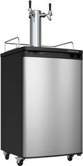 Edgestar Kc2000twin 20" Wide Dual Tap Kegerator For Full Size Kegs - Stainless Steel