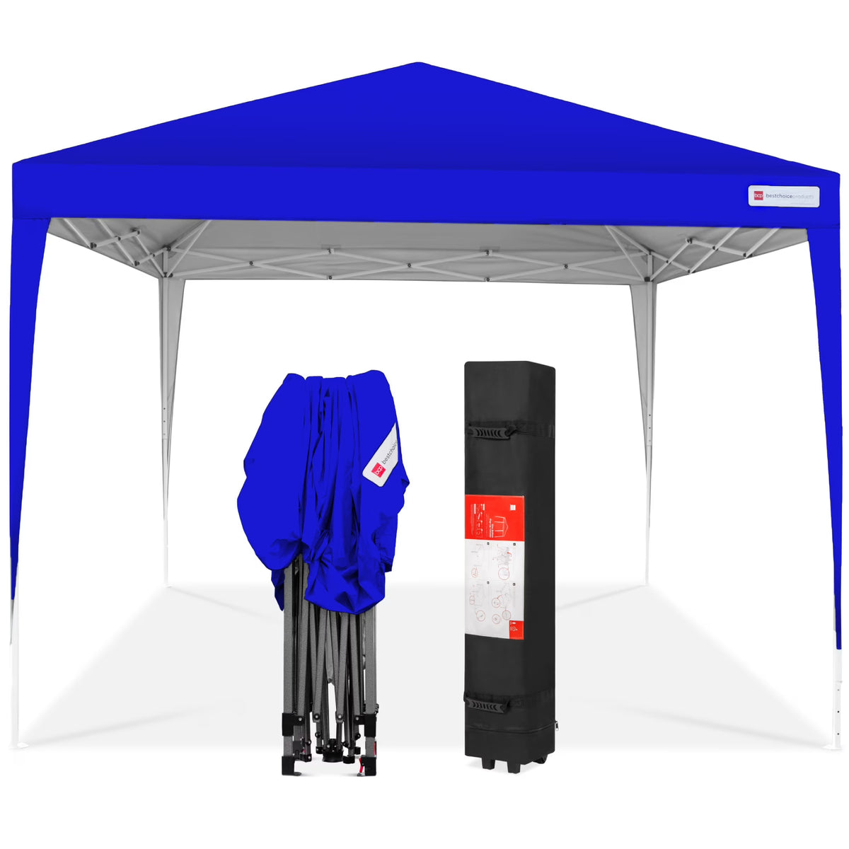 Best Choice Products 10x10ft Pop Up Canopy Outdoor Portable Adjustable Instant Gazebo Tent w/ Carrying Bag - White