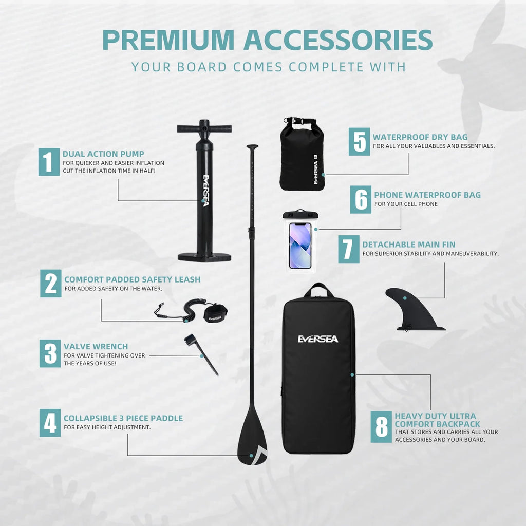 MSEASFREE Inflatable Paddle Board Stand up Paddle Board with Premium SUP Accessories