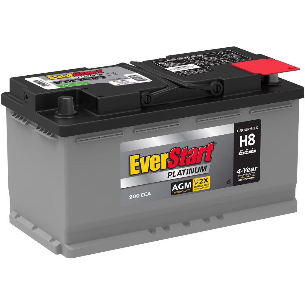 EverStart Platinum AGM Automotive Battery, Group Size H8 / LN5 / 49 12 Volt, 900 CCA