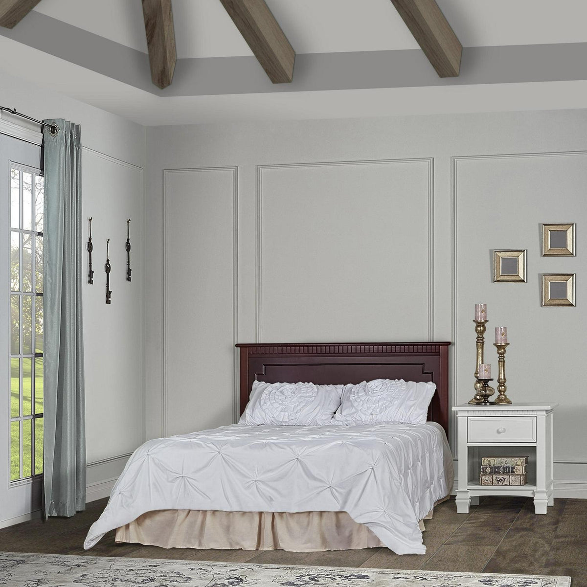Dream On Me Morgan 5-in-1 Convertible Crib. Cherry