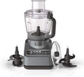 Restored Ninja BN601 Plus Food Processor 1000 Watts Autoiq, Chop Slice Shred, 9Cup Silver Stainless (Refurbished)