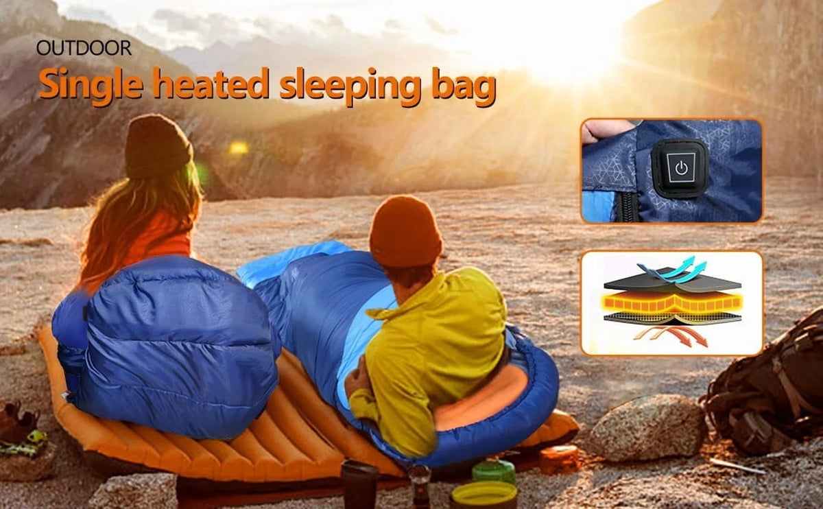 Heated Sleeping Bag Waterproof Lightweight Sleeping Bag for Camping Backpacking