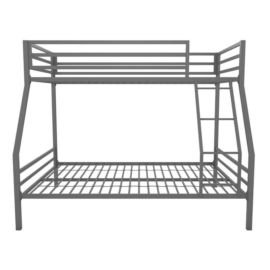 Teen Novogratz Charlie Twin-Over-Full Metal Bunk Bed, Gray