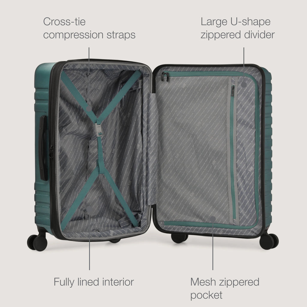 U.S. Traveler Boren Hardside Rugged Spinner Luggage, Lavender, 30" Checked Large