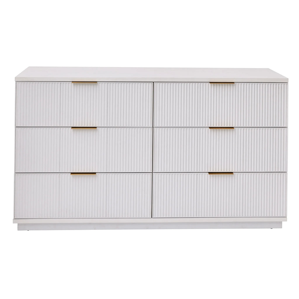 Better Homes and Gardens Lillian 6 Drawer Dresser, White