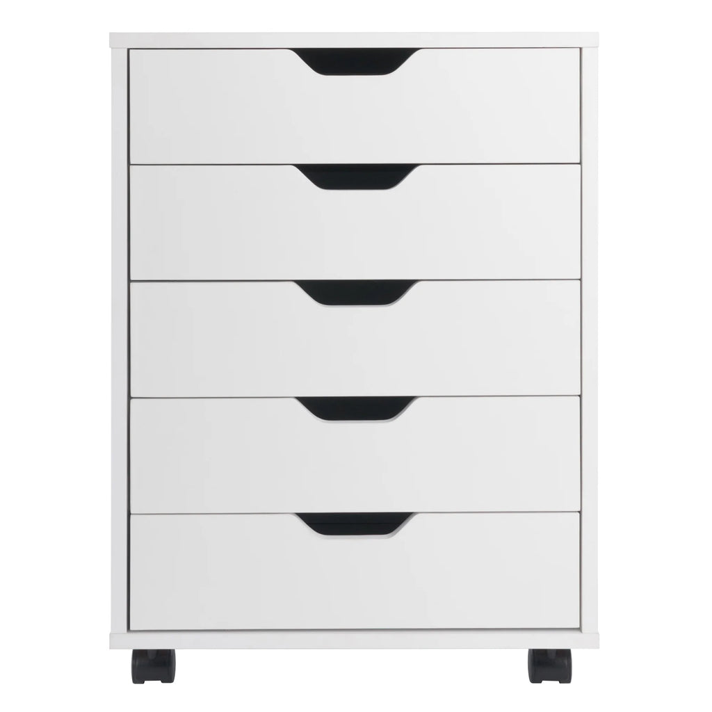 Winsome Halifax 5-Drawer Mobile Cabinet 10519, White Finish