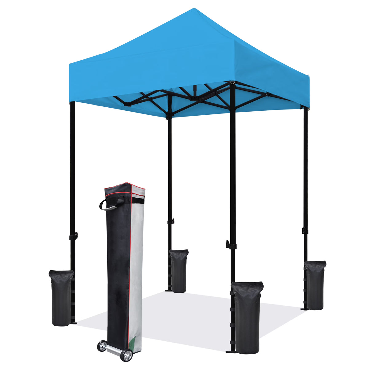 Eurmax 5x5 Pop up Canopy Outdoor Heavy Duty Tent,Ruby