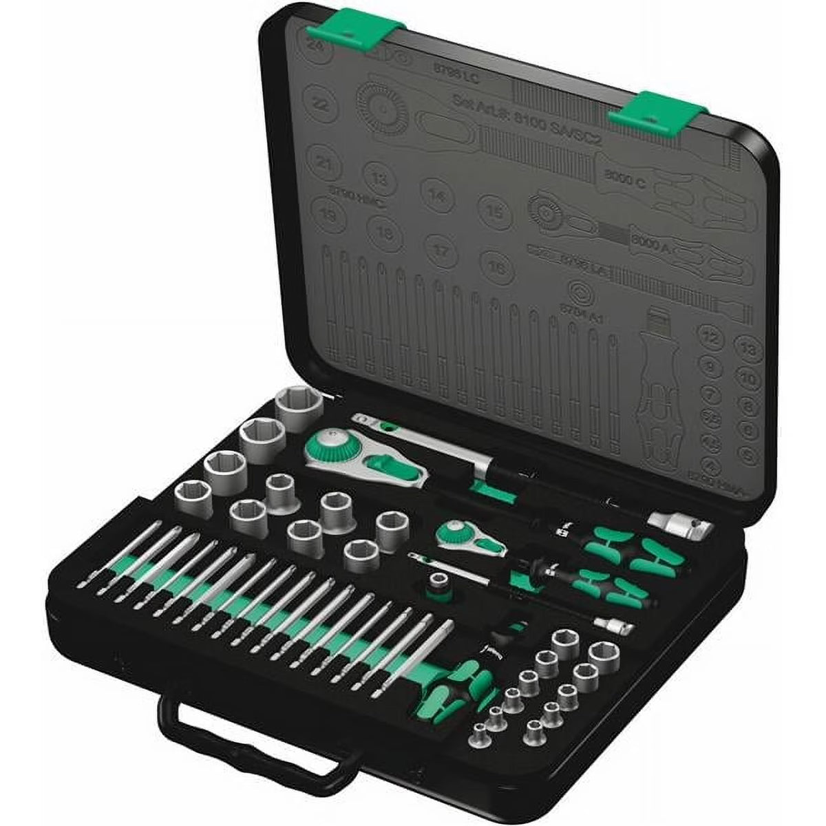 Wera Zyklop Metric 1/4 & 1/2" Drive Speed Ratchet Socket/Bit Set (43-Piece Set)