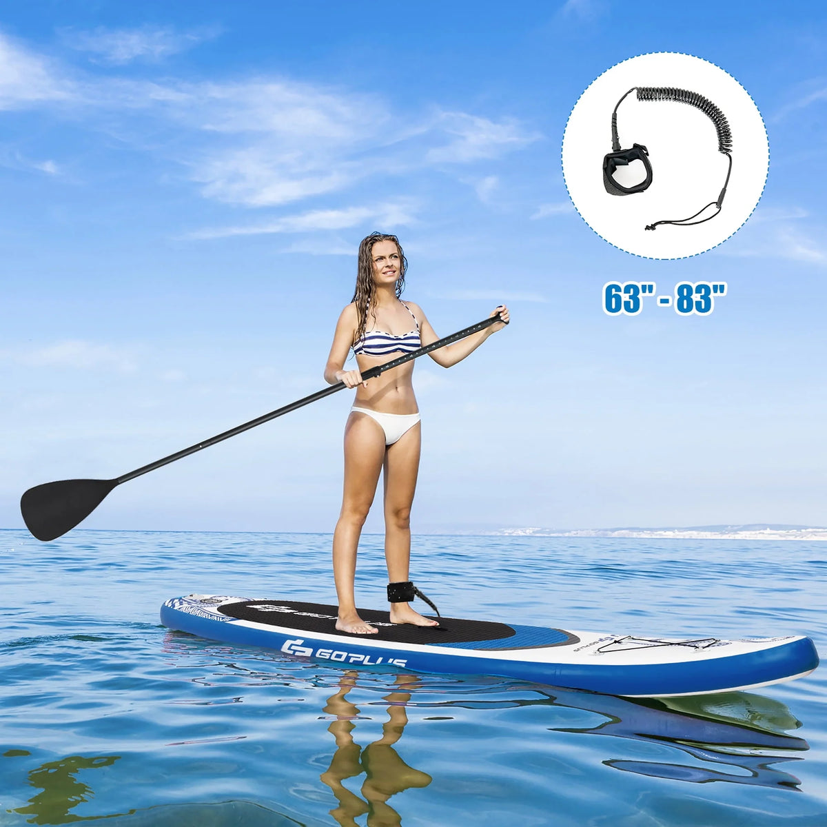 Goplus 10.5 Inflatable Stand Up Paddle Board 6" Thick SUP W/Carrying Bag Aluminum Paddle