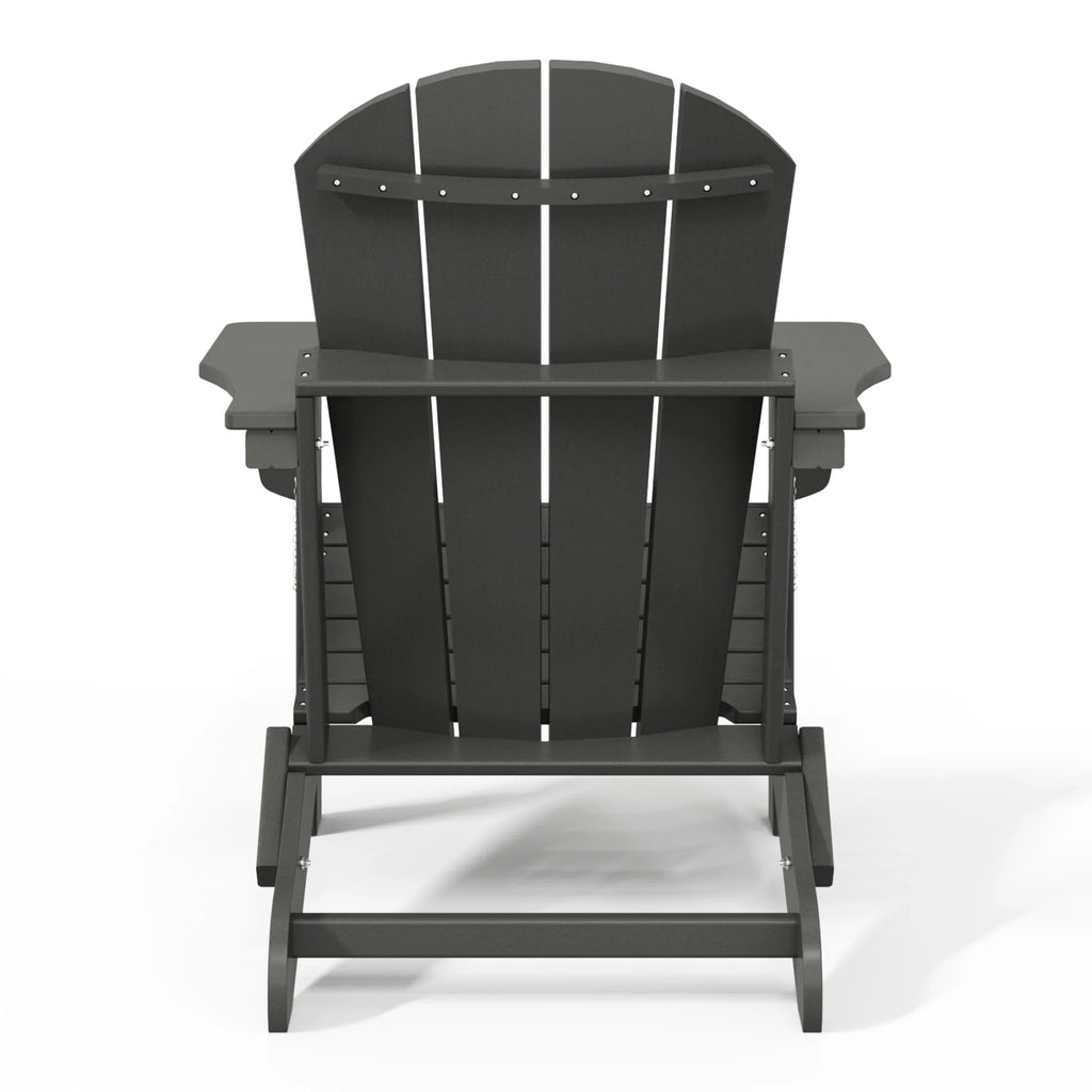 Westintrends Outdoor Folding HDPE Adirondack Chair, Patio Seat, Weather Resistant, Dark Brown