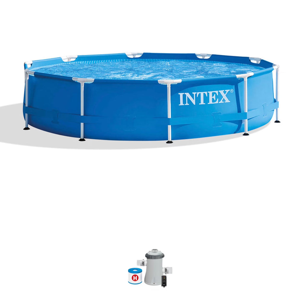 Intex Pool Kit w/ Intex 10 x 2.5-Ft Pool Set w/ Filter Pump w/  10-Ft Pool Cover