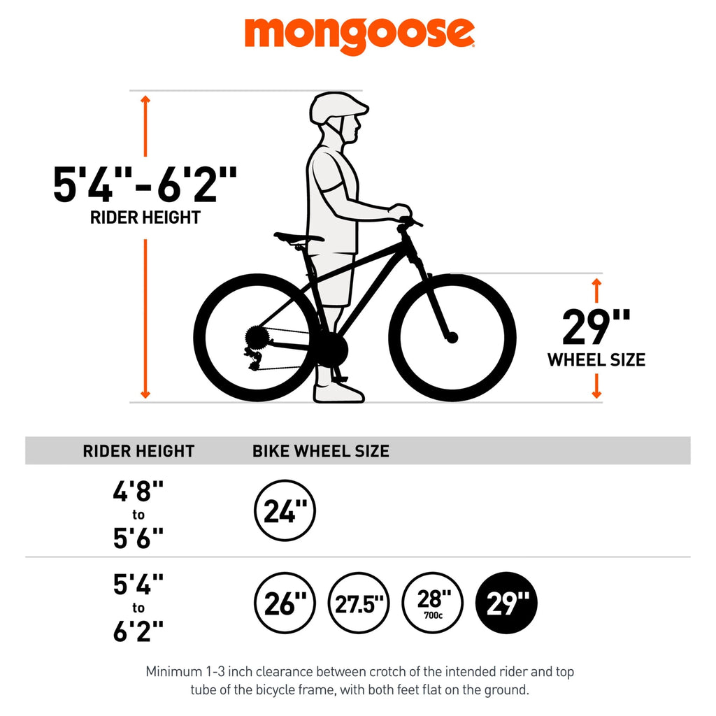 Mongoose 29" Durham Mountain Bike, 21 Speeds, Gray