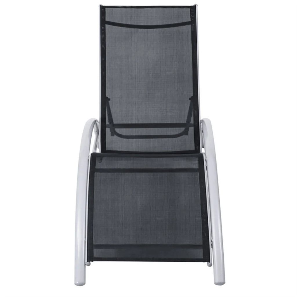 Aimee Lii 3 Pieces Folding Portable Zero Gravity Reclining Lounge Chairs Table Set, Wicker Patio Furniture