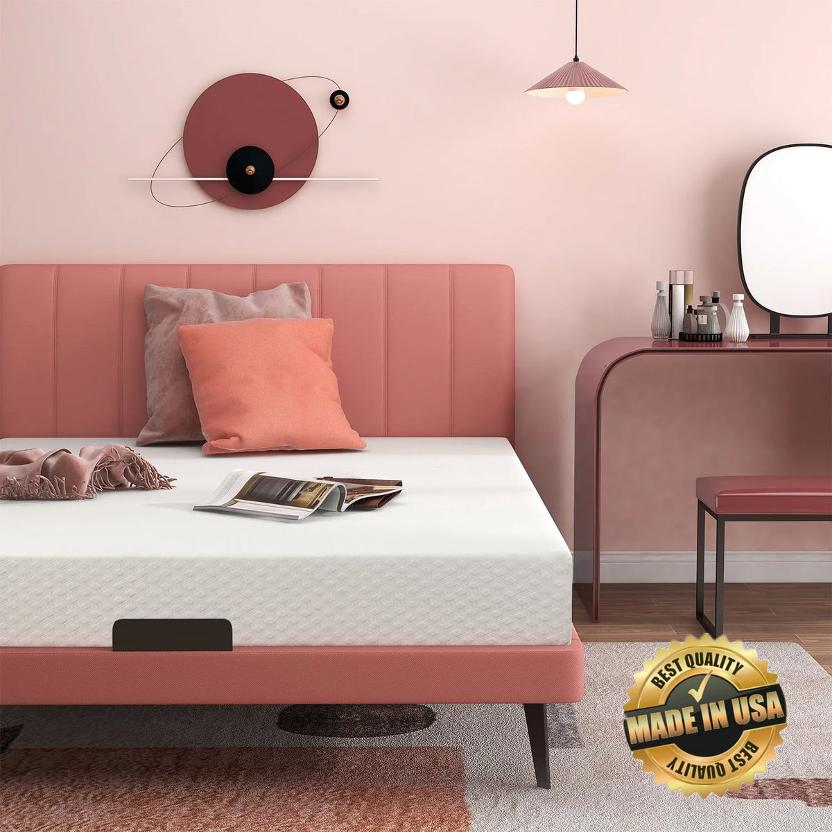 Twin Mattress,Smiaoer 8" Cool Gel Memory Foam Mattress with Removable Cover Mattress in a Box Medium Firm Mattress