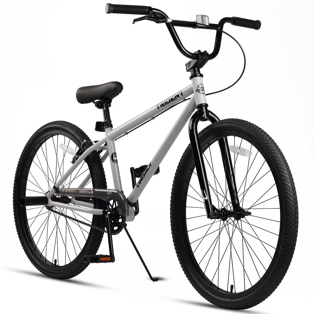 cubsala 24 Inch BMX Race Bike Trident Bicycles Beginner-Level to Advanced Riders with 2 Pegs Trick Cycling and Professional Riding, Black