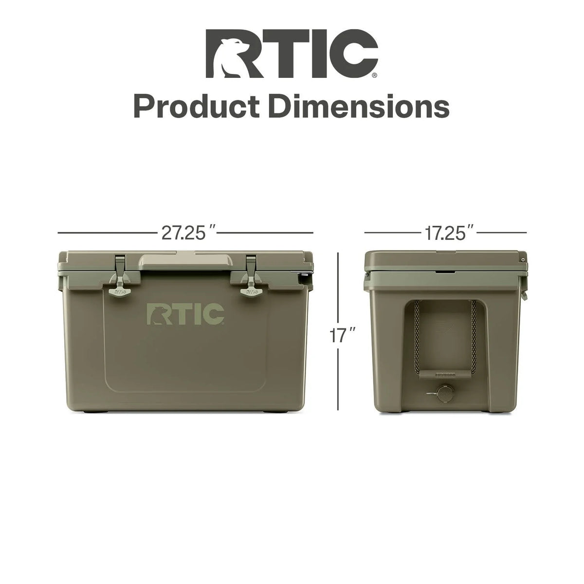 RTIC 52 QT Ultra-Light Hard-Sided Ice Chest Cooler, Fits 76 Cans, Trailblazer