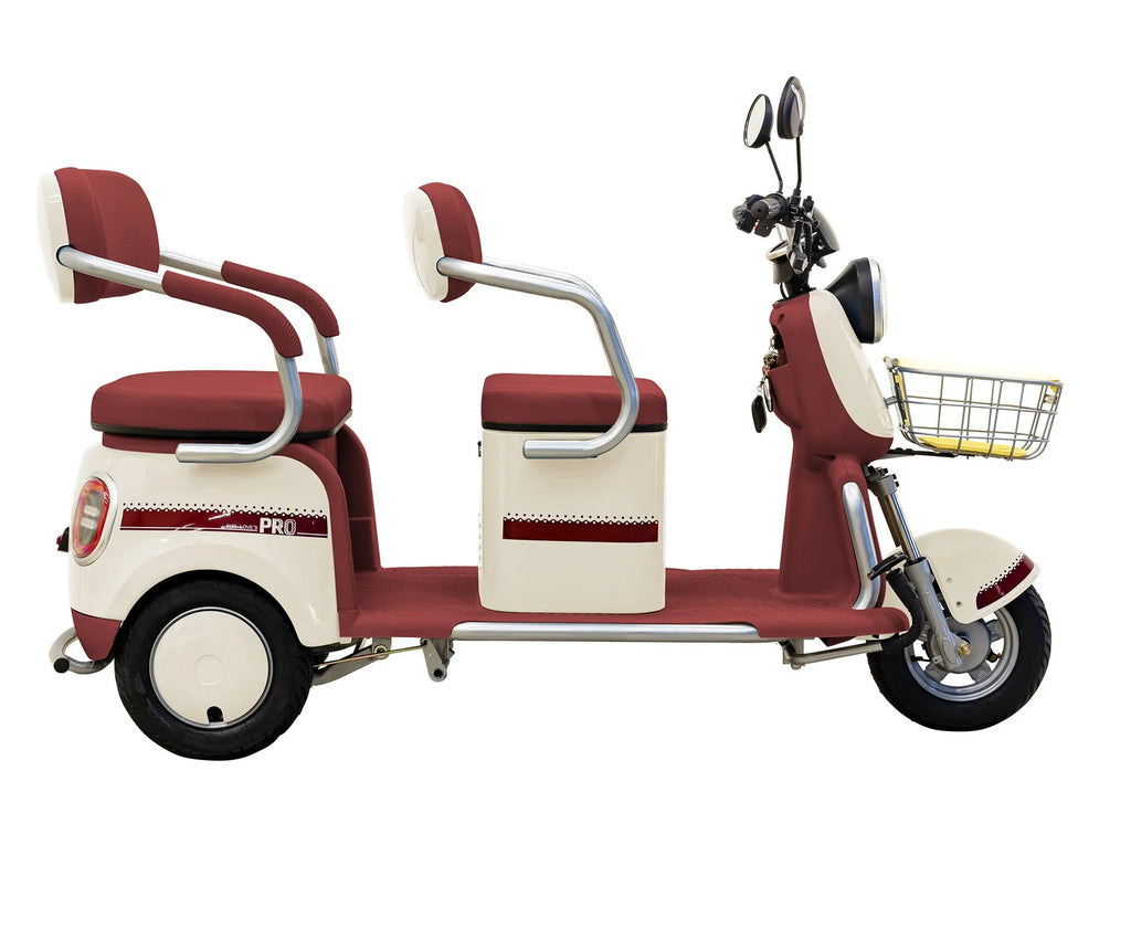 Massimo MGC E-Trike 3-Wheel Electric Cart 17 MPH, 2-Seater Adult Scooter Blue