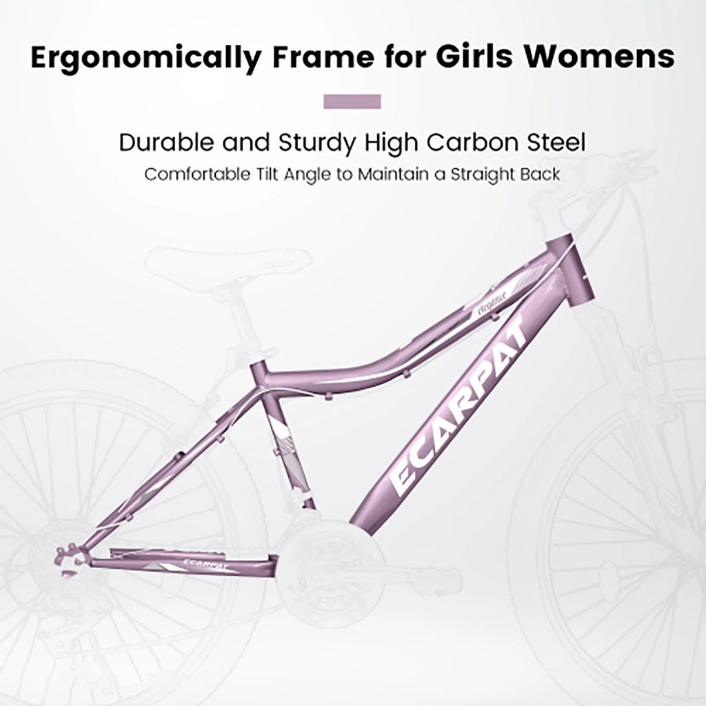 24 Inch Mountain Bike for Teenagers, High Carbon Steel Frame, Dual Full Suspension Mountain Bike, Mountain Tire, 21 Speed Mens Womens Outdoor Cycling, Birthday Gifts