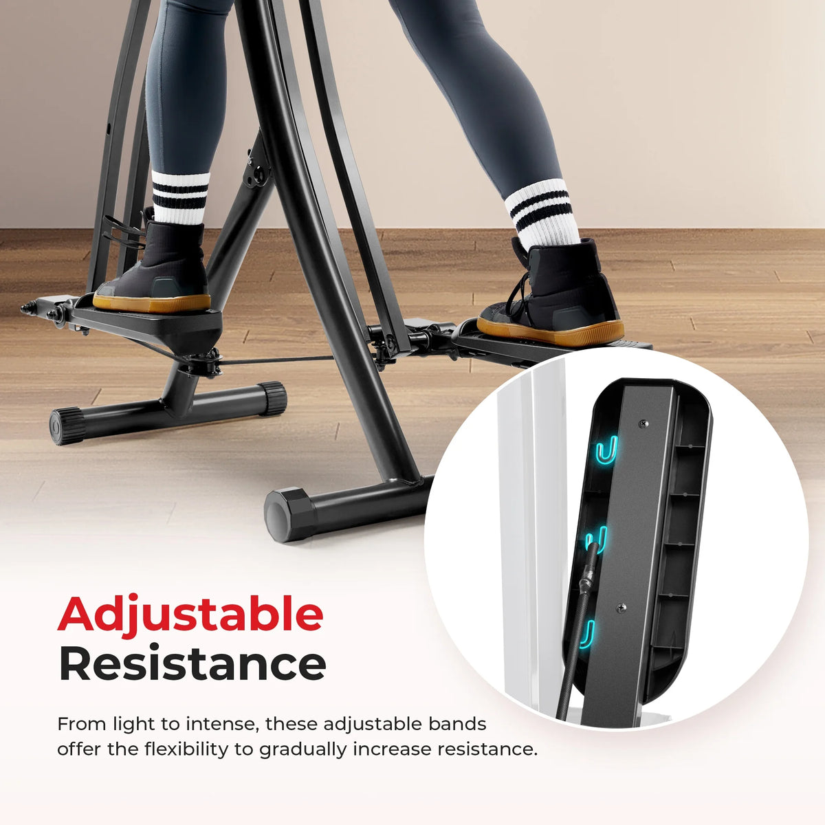 Sunny Health & Fitness Manual Air Walker Elliptical – 30″ Stride, Low Impact, Lightweight, Quiet with Free SunnyFit App