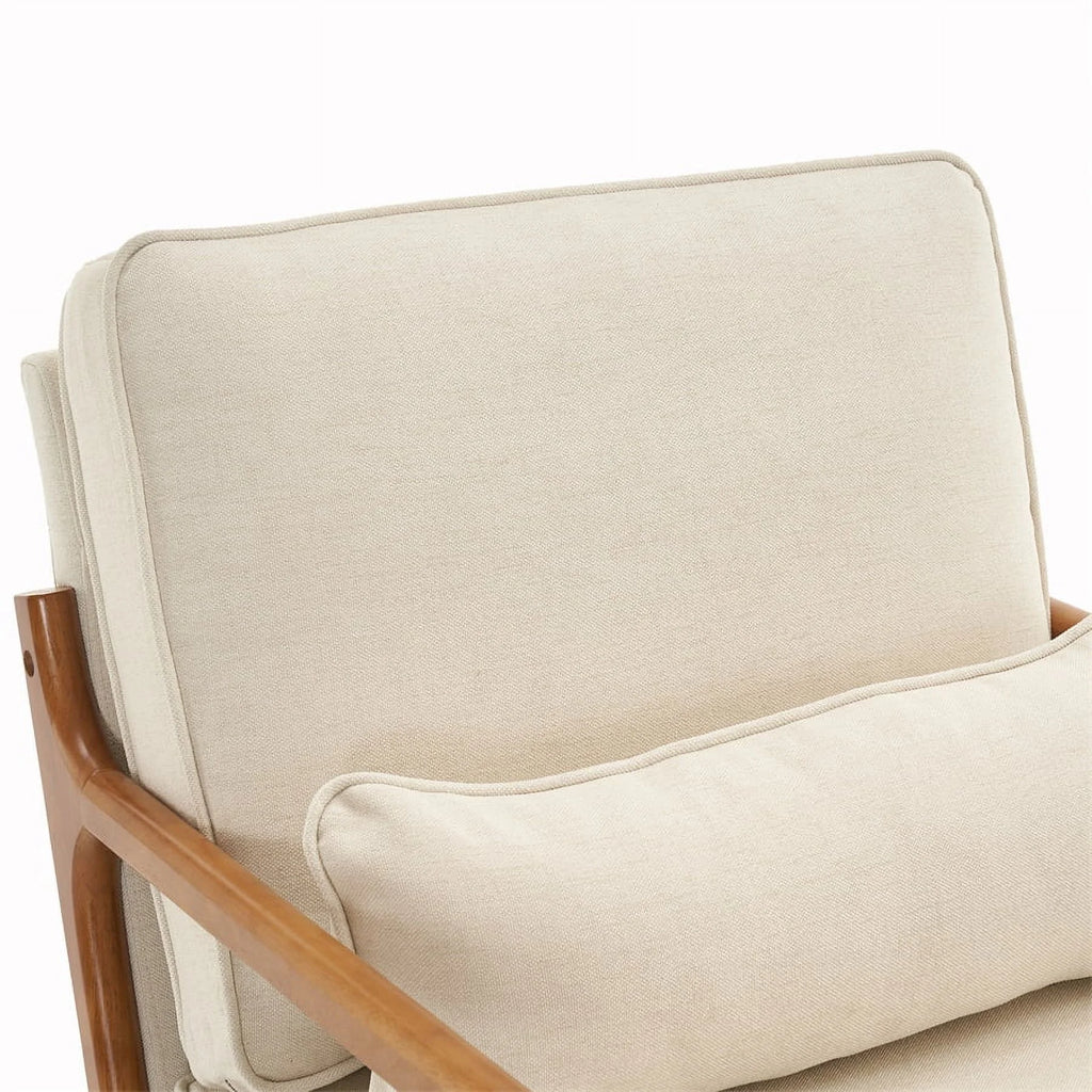 Modern Accent Chair, Upholstered Armchair with Wood Frame, Bronzing Cloth Single Sofa Chair with Lumbar Pillow for Living Room Bedroom Apartment, Orange