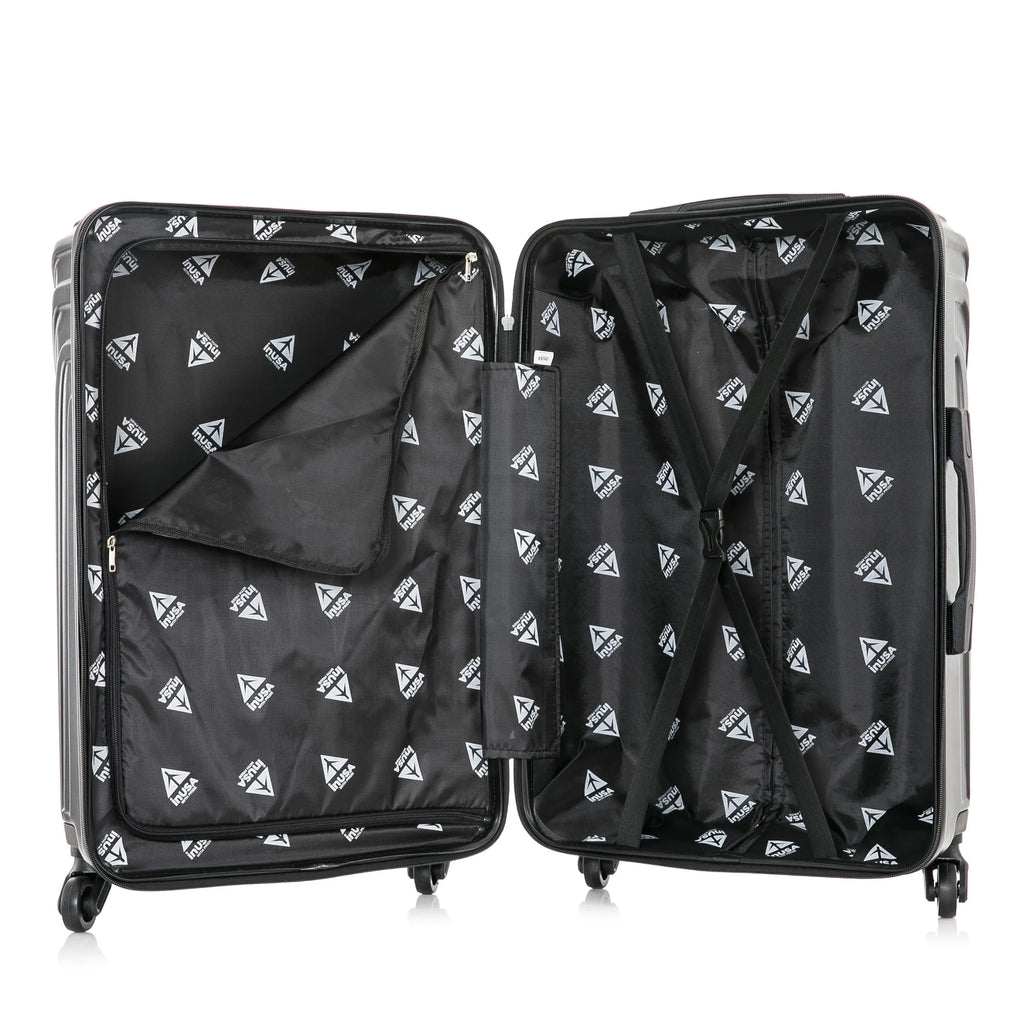 InUSA Vasty 28" Hardside Lightweight Luggage with Spinner Wheels, Handle, and Trolley, Gray