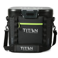 Titan by Arctic Zone 36 Can, 24 Quart Welded Soft Cooler with Waterproof Exterior & Leak Proof Latch, Black