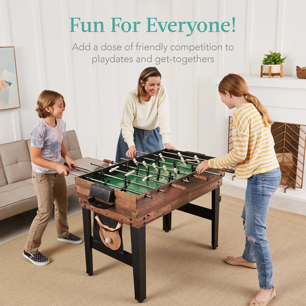 Best Choice Products 13-in-1 Combo Game Table Set w/ Ping Pong, Foosball, Basketball, Hockey, Archery - Natural