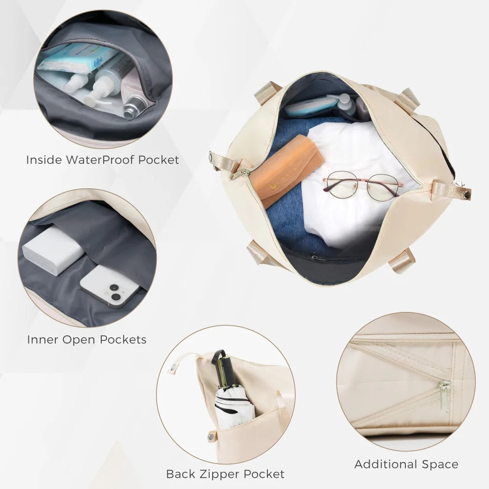 Luggage Sets 4 Piece,  ABS Durable Suitcase with Travel Bag, Carry On Luggage Suitcase Set with 360 Spinner Wheels