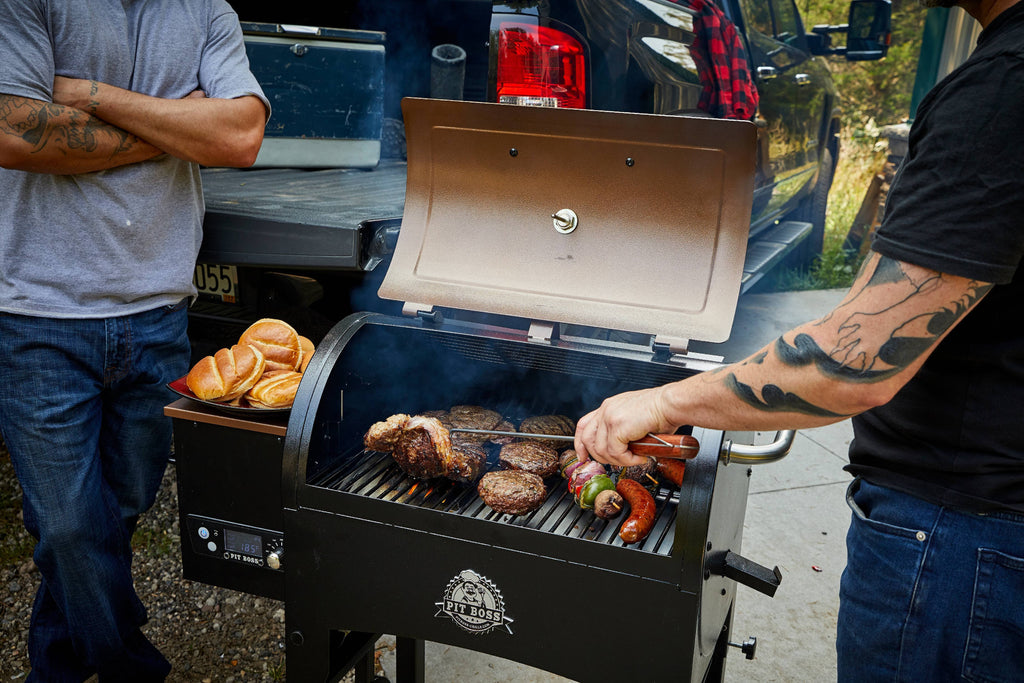 Pit Boss 340 Sq. in. Portable Tailgate, Camp Pellet Grill with Folding Legs