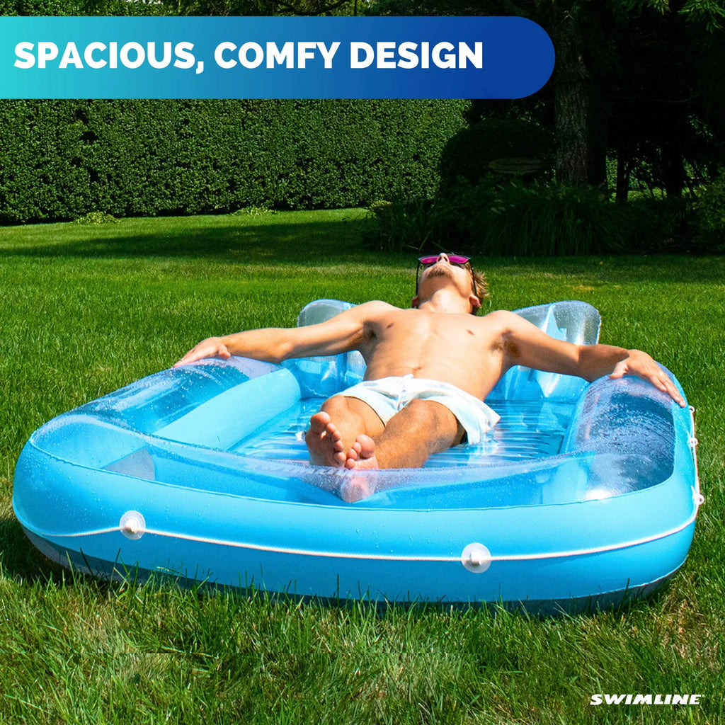 Swimline Original Suntan Tub Relaxing Water Lounge Float, Blue (3 Pack)