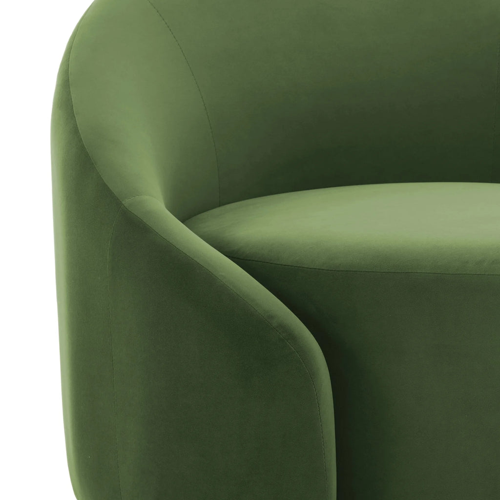 360 Swivel Accent Chair for Living Room, Boucle Barrel Armchair Single Sofa Chair Reading Chair, Sage Green