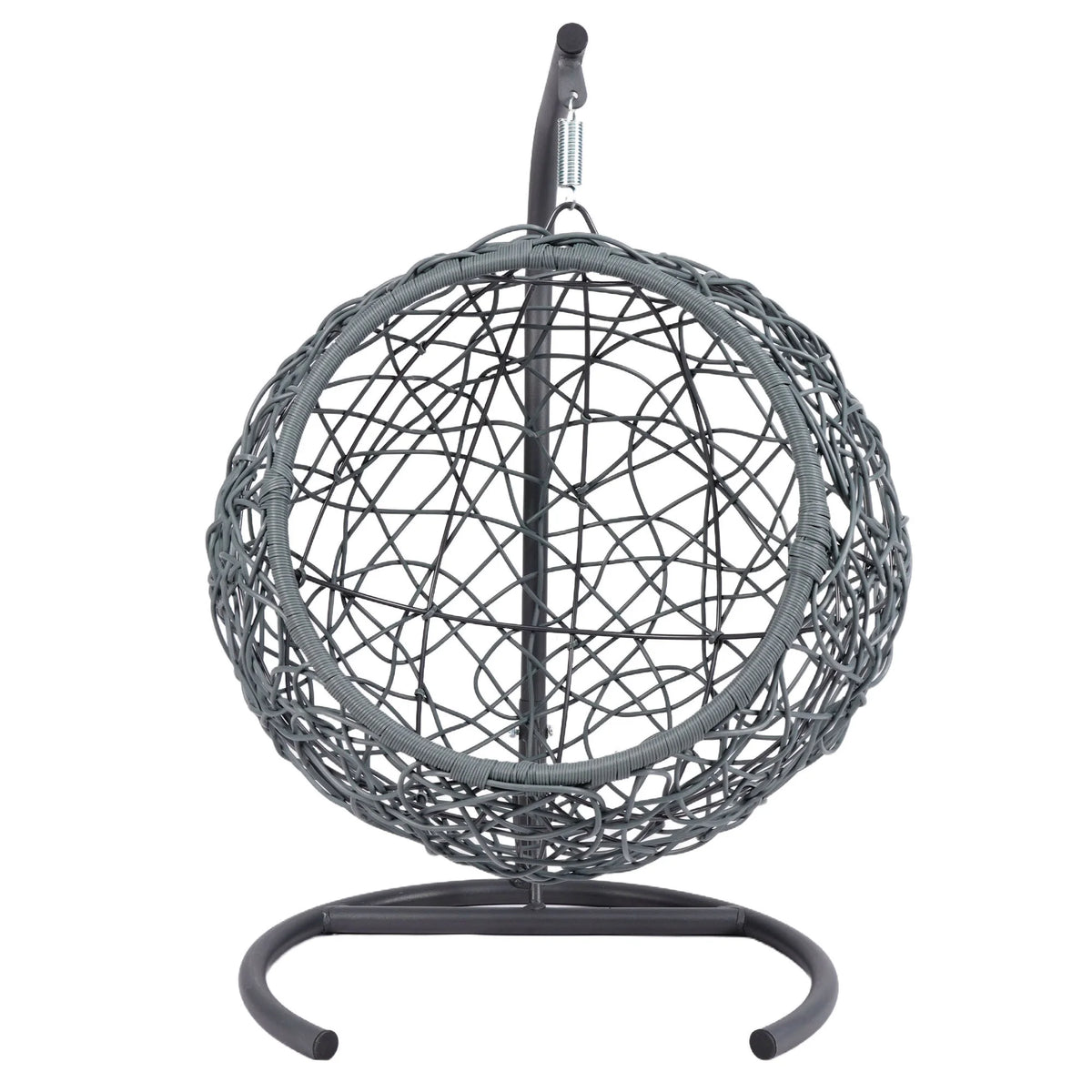 Cat Swing Bed with Stand & Cushion, Cat Egg Chair with Rattan Wicker Appearance, Indoor Hanging Swinging Cat Bed