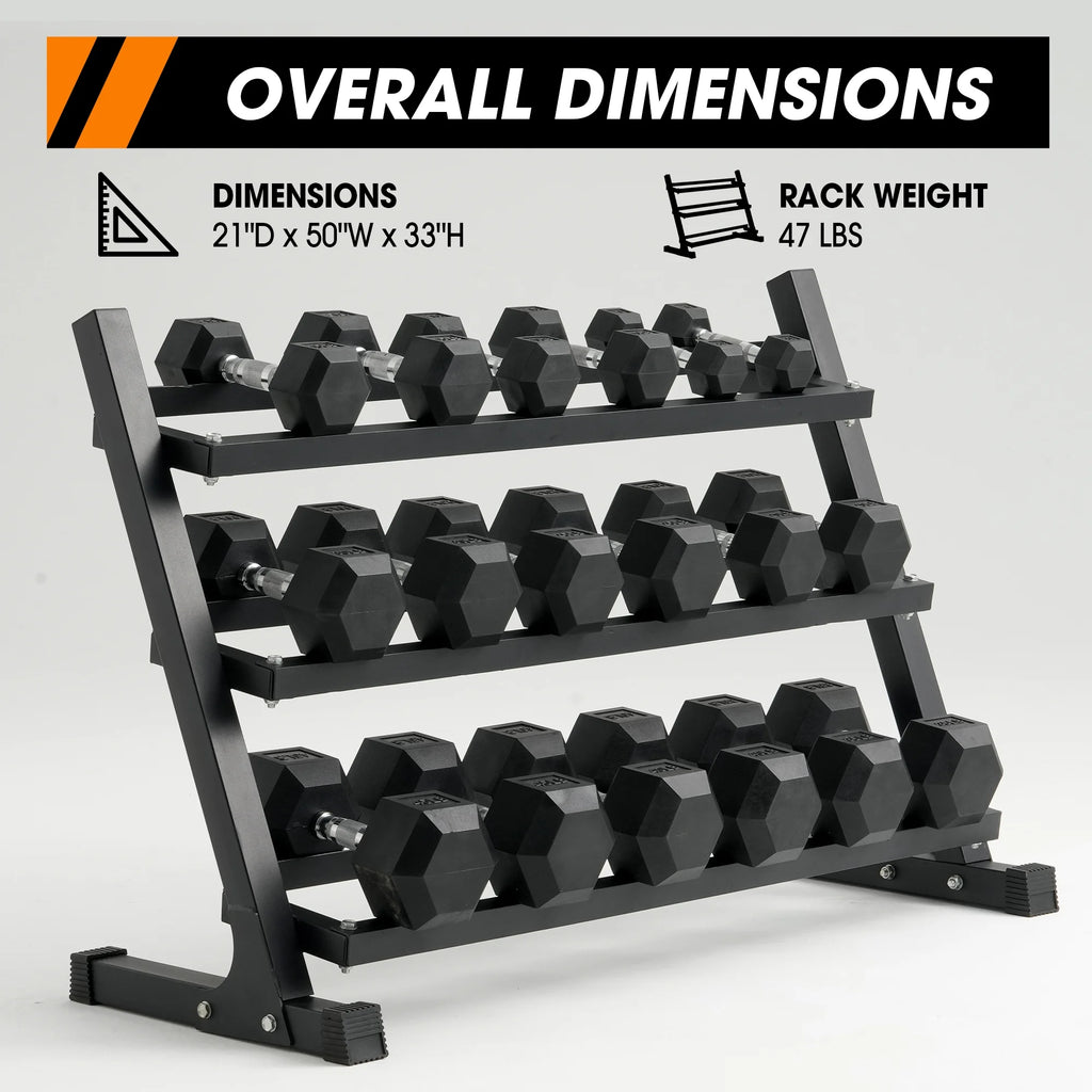Mikolo Rubber Hex Dumbbell Set with Racks, Option in 450lbs, Strength Training Weight Set Home Gym
