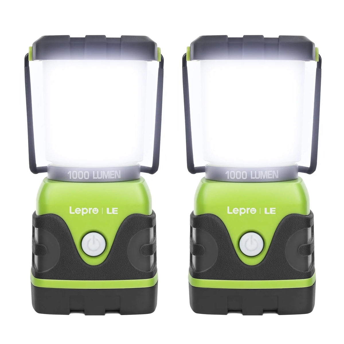 Lepro 2-Pack LED Camping Lanterns, 1000LM Battery Powered Camping Tent Light , 4 Light Modes and IPX4 Waterproof , Perfect Camping Accessories for Hurricane, Emergency, Survival Kits, Hiking, Fishing