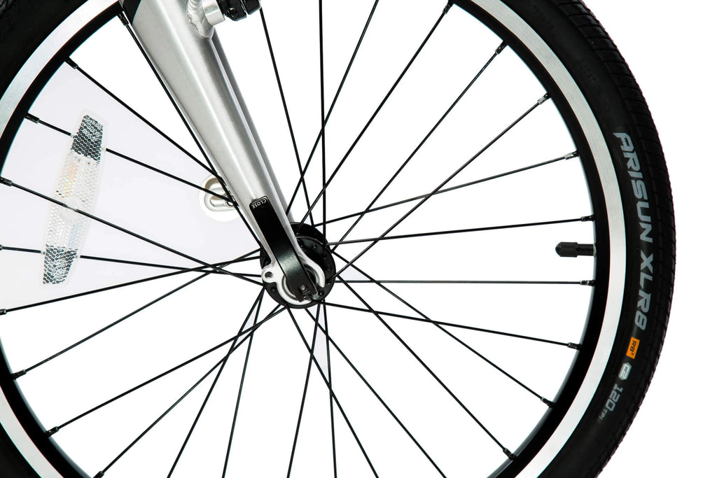 ZiZZO Liberte 8-Speed 20" Wheel, Aluminum Folding Road Bicycle for All Genders, Silver and Black