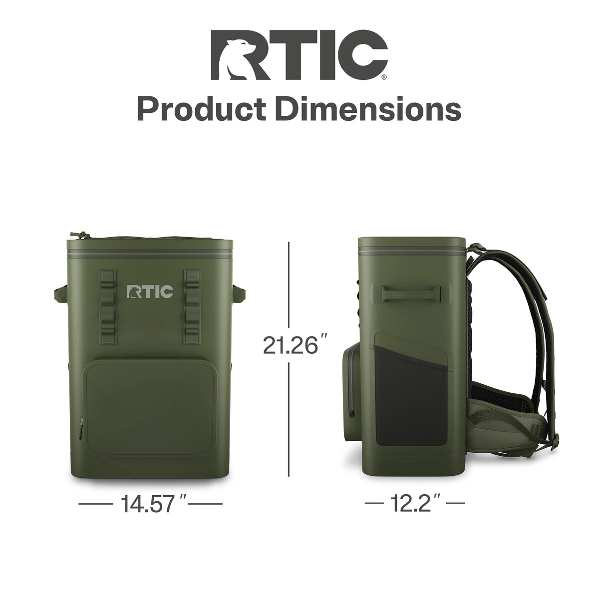 RTIC 48 Can Ultra-Tough Backpack Cooler, Leakproof Cooler, Waterproof Zipper, Navy