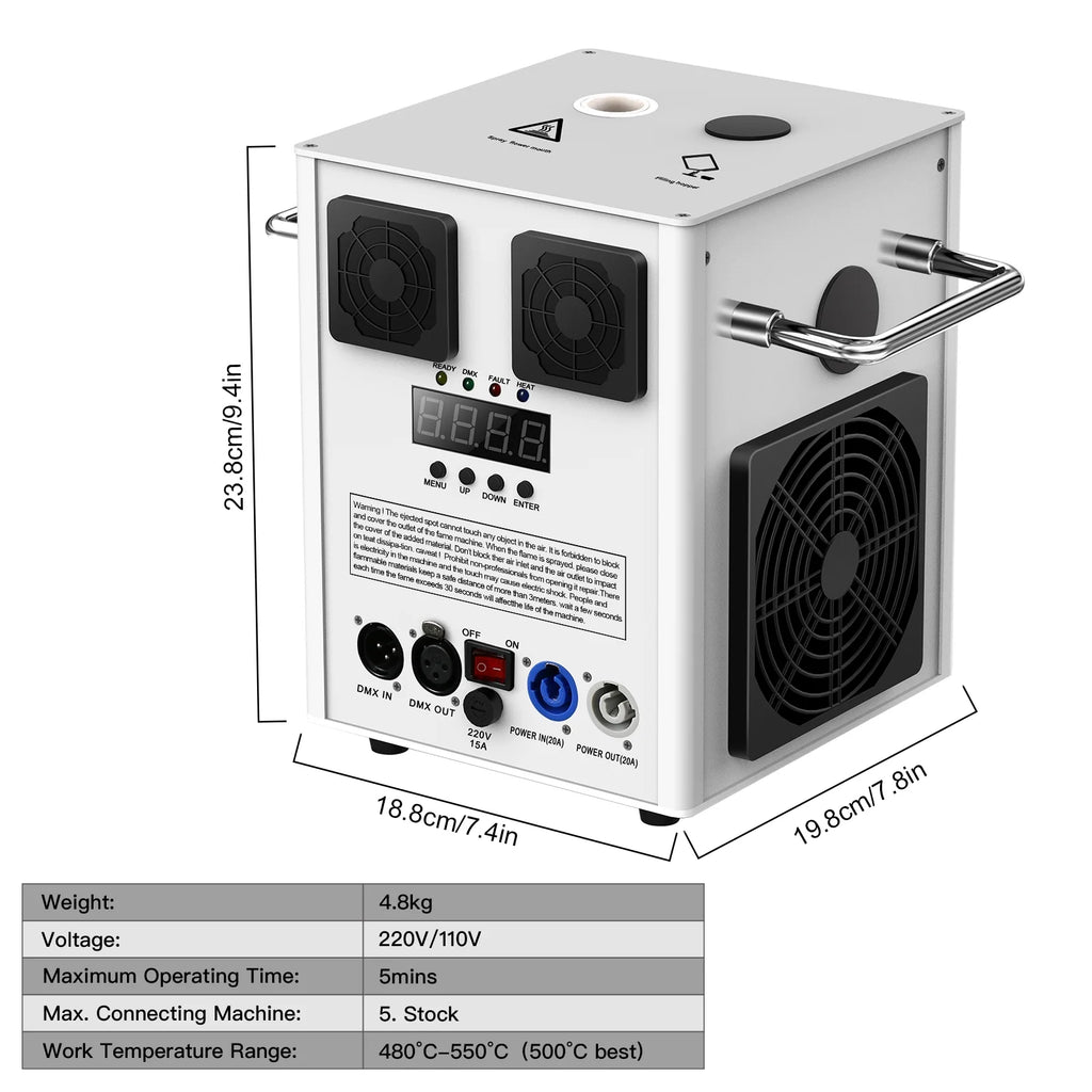 4 Pack 700W Cold Spark Machine DMX Stage Effect Machine for Stage DJ Disco Wedding # Black